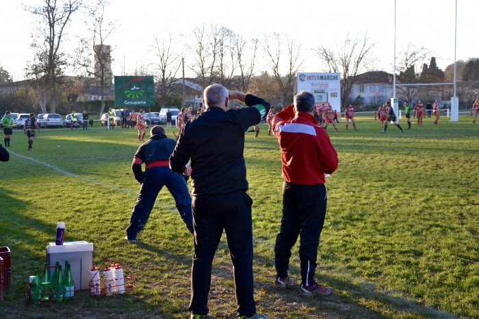 Rugby LSC - Le LSC a repris l'avantage mais ça chauffe près de sa ligne d'en-but...
