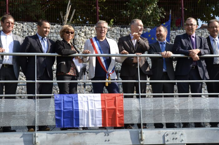 Inauguration de l'espace paysager Jean Bertin de Monblanc -septembre 2017 - Avant les discours
