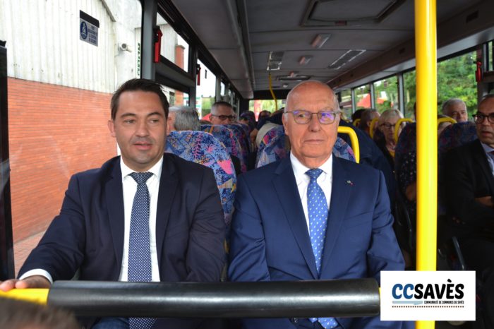 Inauguration ligne 954 - septembre 2019-3 - Jean-Pierre Cot et Jean-Louis Guilhaumon.