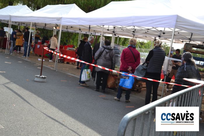 Marché de Samatan 13 avril 2020 - Respecter les gestes barrières 
