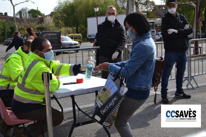 Marché de Samatan 13 avril 2020 - Et un nouveau lavage en sortant !
