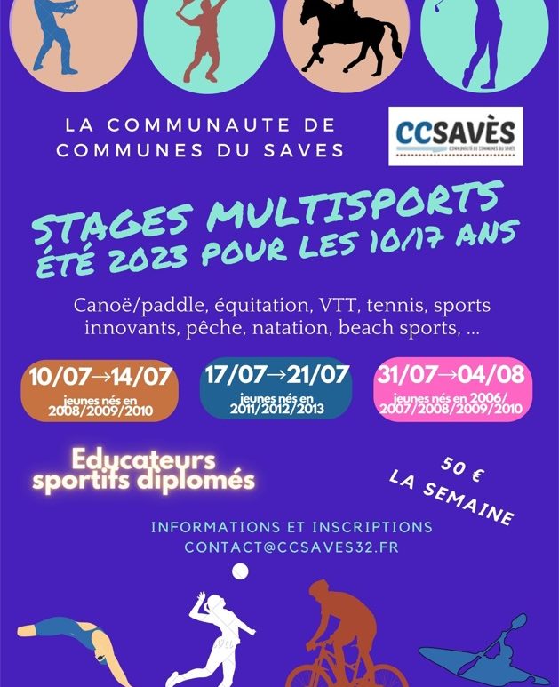 Flyer stages été 2023
