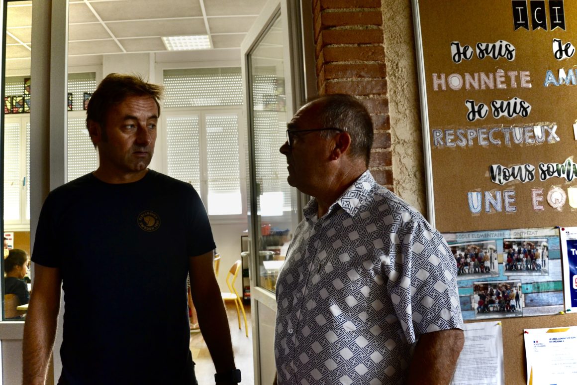 Franck Barrucq et le vice-président en charge des écoles, Christian Magnouac