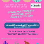 Affiche Stage CCS Toussaint 2023