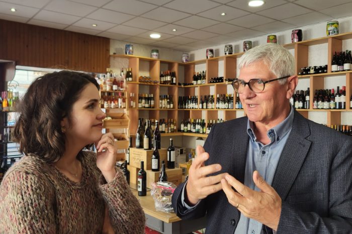 La cave samatanaise - Émilie Pietre, la Cave samatanaise, et Franck Provost, président d'Initiative Gers La cave samatanaise - Émilie Pietre, la Cave samatanaise, et Franck Provost, président d'Initiative Gers