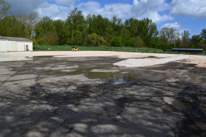 Terrassement enclos de l'hôpital - crédit : ville de Samatan
