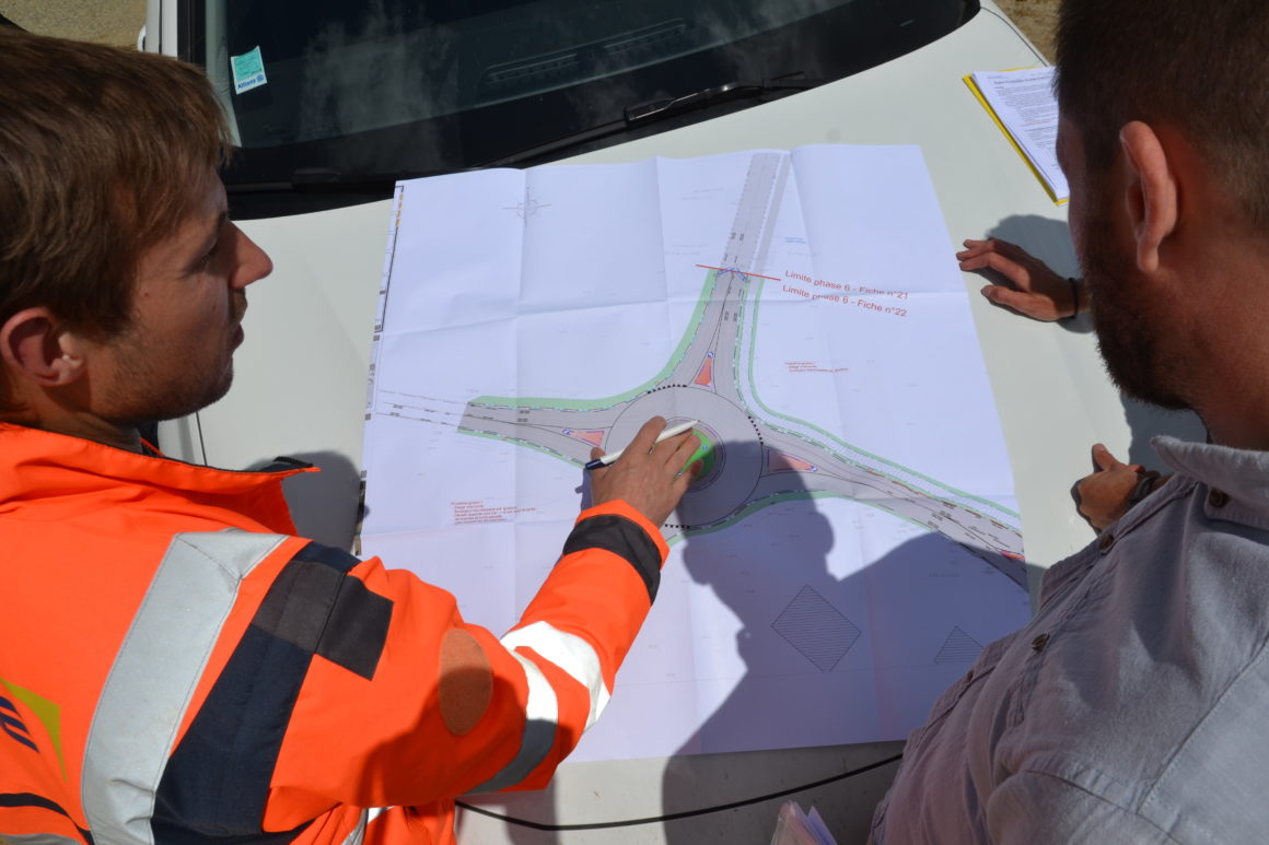 Chantier rond-point la pouche - mai 2024