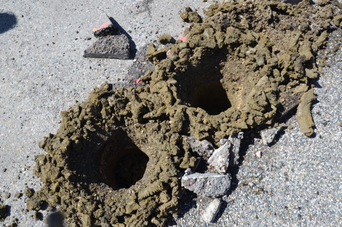 Forage3 - Chantier école 13 juin2024 - l'emplacement des poteaux Forage3 - Chantier école 13 juin2024 - l'emplacement des poteaux