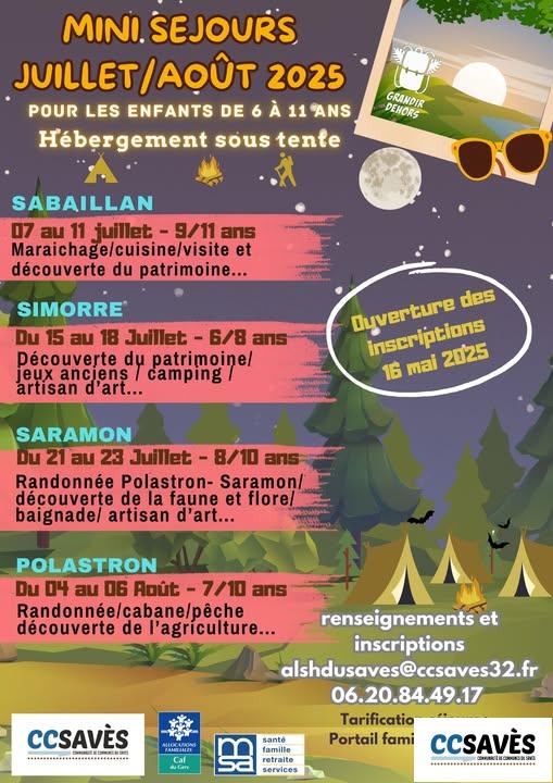 ENFANCE Mini S jours D t Pour Les Enfants De 6 11 Ans CCSav s32 enfance-mini-s-jours-d-t-pour-les-enfants-de-6-11-ans-ccsav-s32